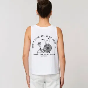 camiseta crossfit mujer entrenar bonita diseño assault bike trasera